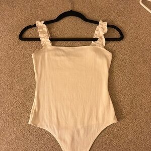Aritzia white tank top bodysuit size S
